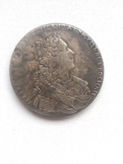 Монета Петр 1,  1 рубль. 1729 год